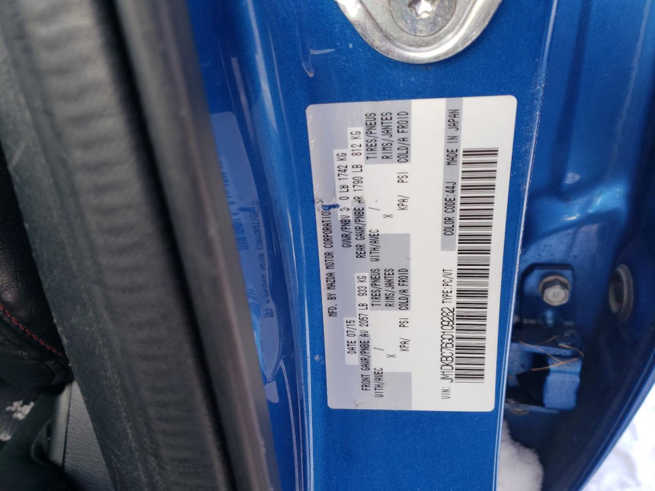2016 Mazda CX-3 VIN JM1DKBC76G0109282 Copart auction photo, front end damage thumbnail 12