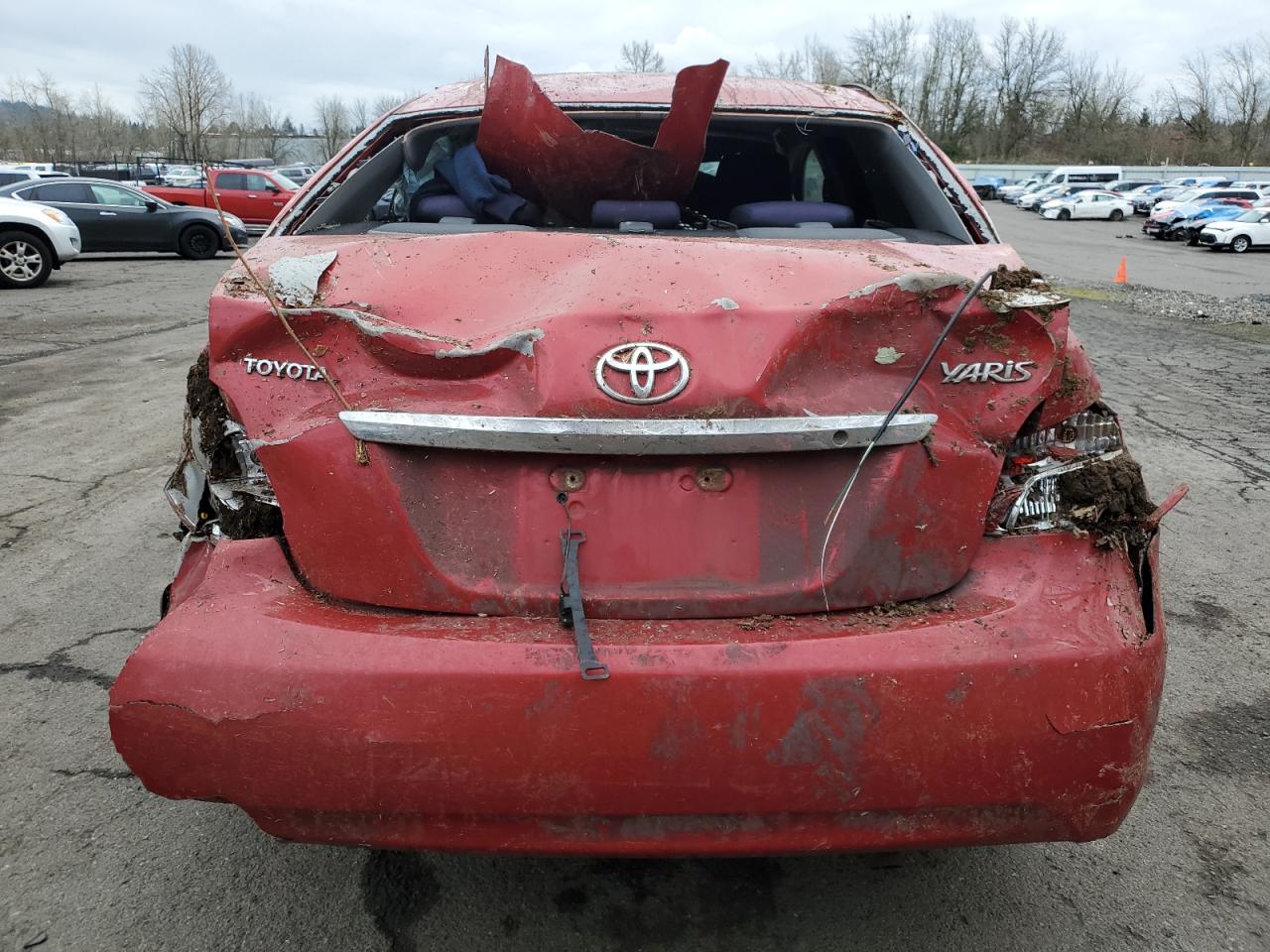 2007 Toyota Yaris VIN JTDBT903271127254 Copart auction photo, biohazard/chemical / all over damage thumbnail 6