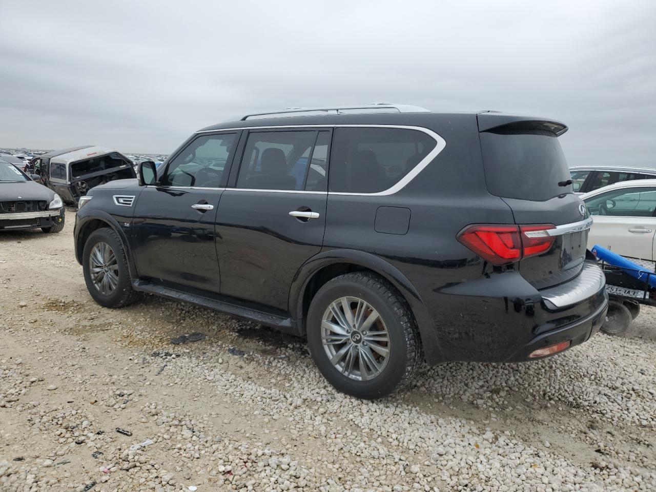 2019 Infiniti QX80 VIN JN8AZ2NF1K9680688 Copart auction photo, side damage thumbnail 2