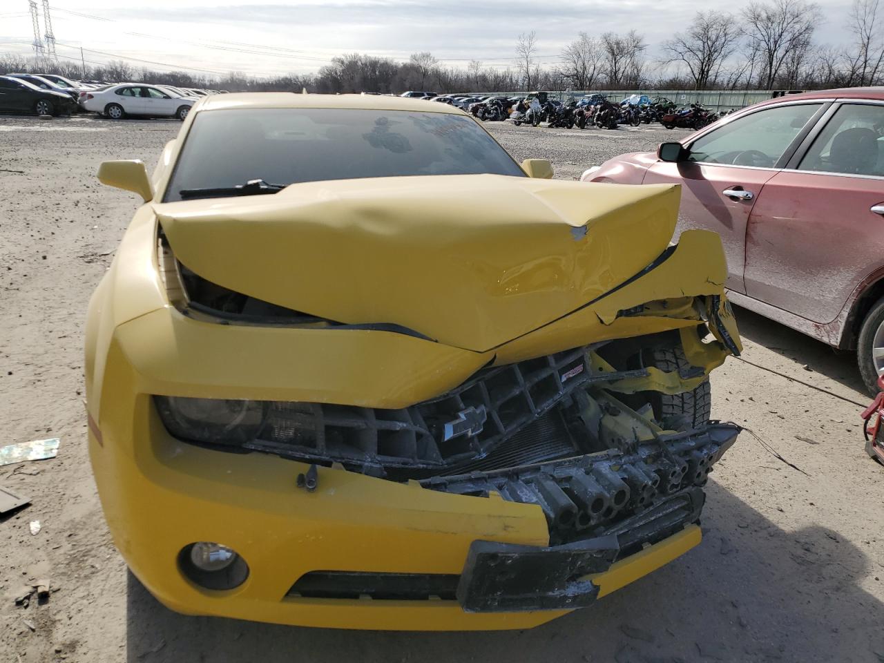 2013 Chevrolet Camaro VIN 2G1FC1E38D9208027 Copart auction photo, front end / side damage thumbnail 5