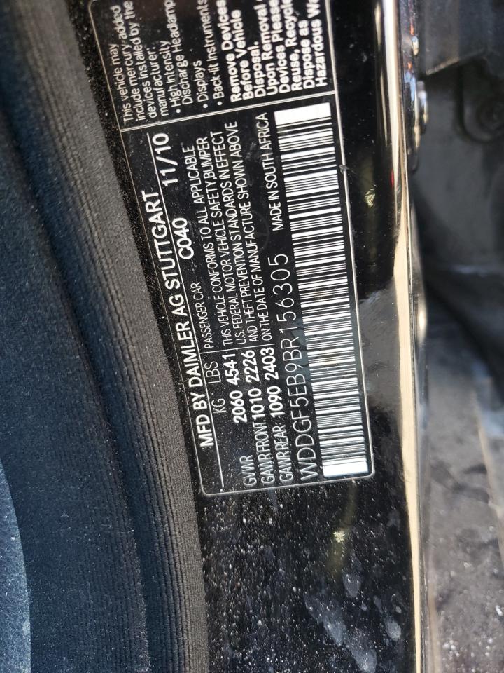 2011 Mercedes-Benz C-klasse VIN WDDGF5EB9BR156305 Copart auction photo, rear end damage thumbnail 12
