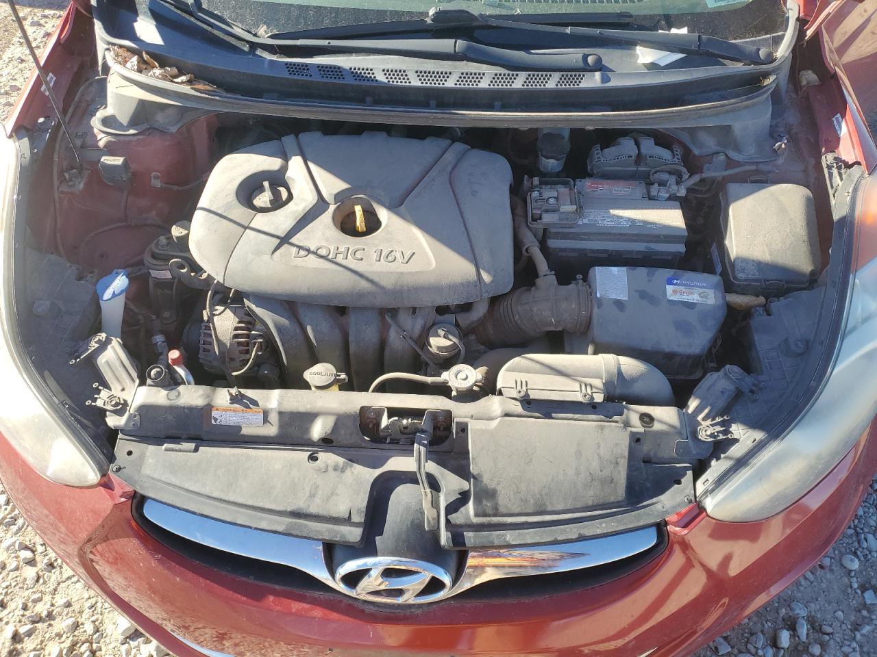 2011 Hyundai Elantra VIN KMHDH4AE8BU102181 Copart auction photo, all over damage thumbnail 12