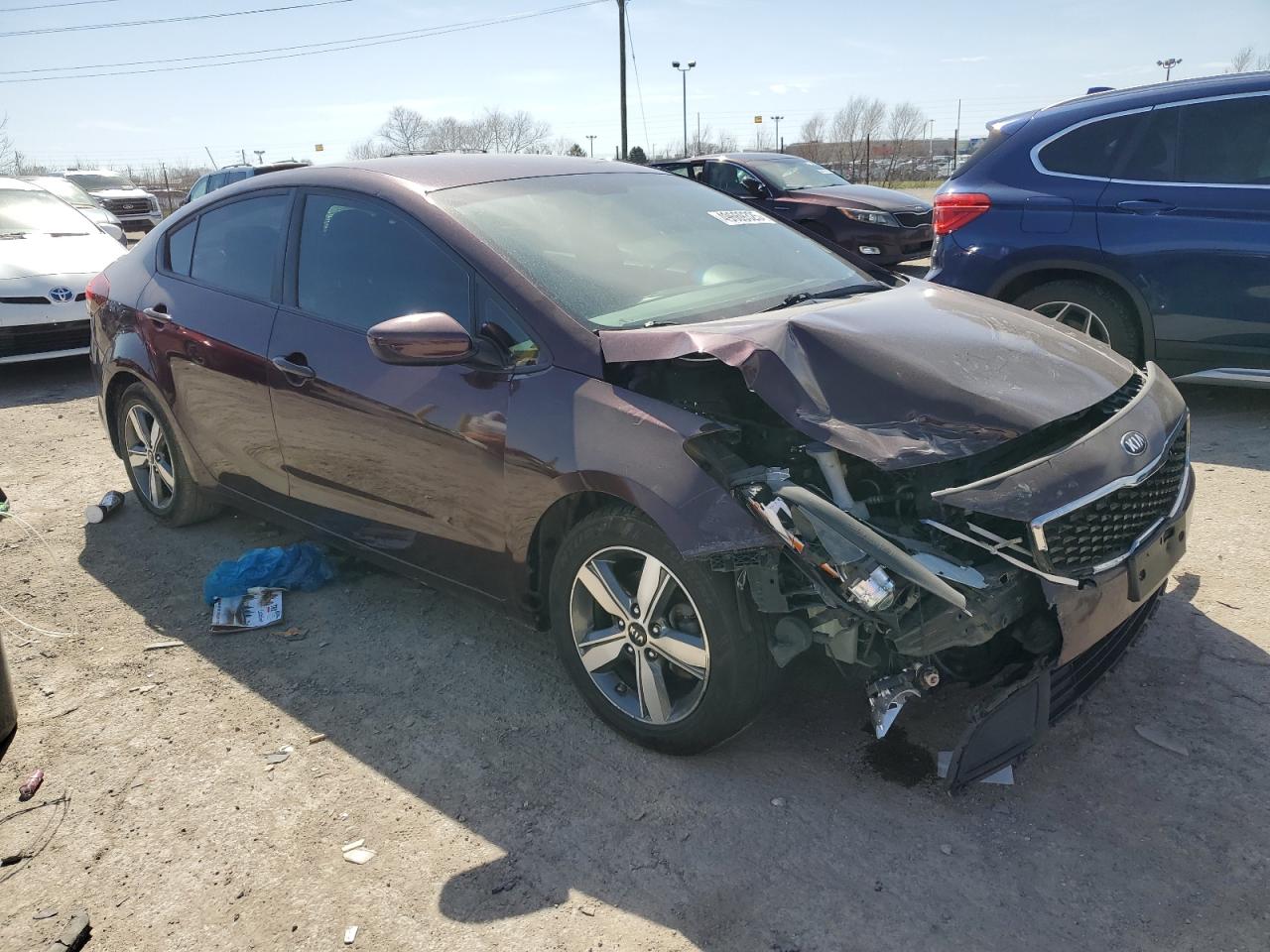 2018 KIA Forte VIN 3KPFL4A70JE170856 Copart auction photo, front end / mechanical damage thumbnail 4