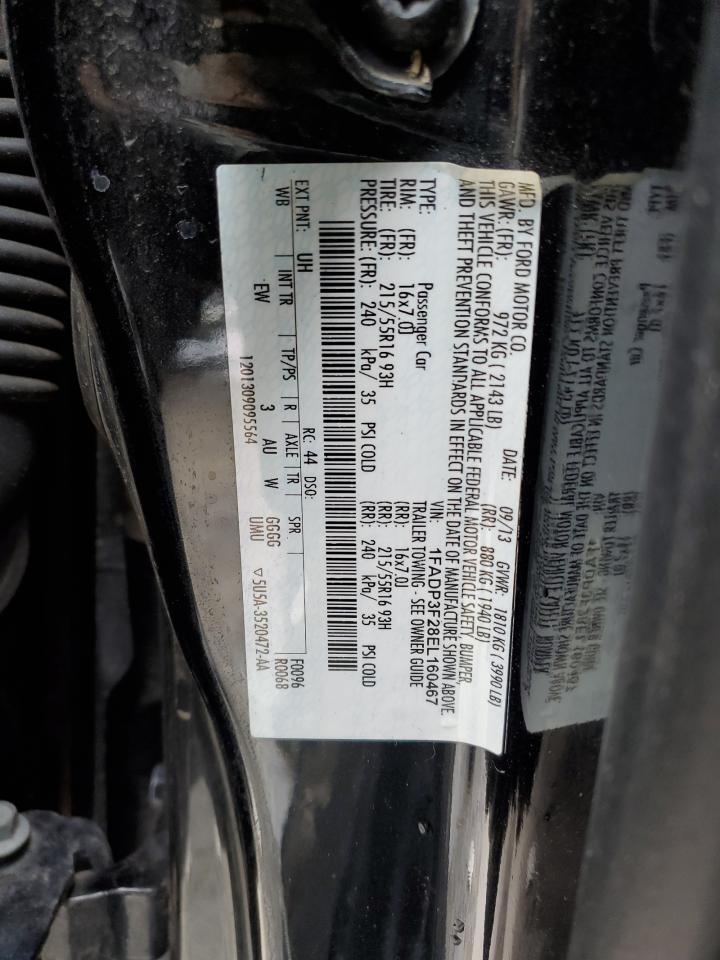 2014 Ford Focus VIN 1FADP3F28EL160467 Copart auction photo, front end damage thumbnail 13