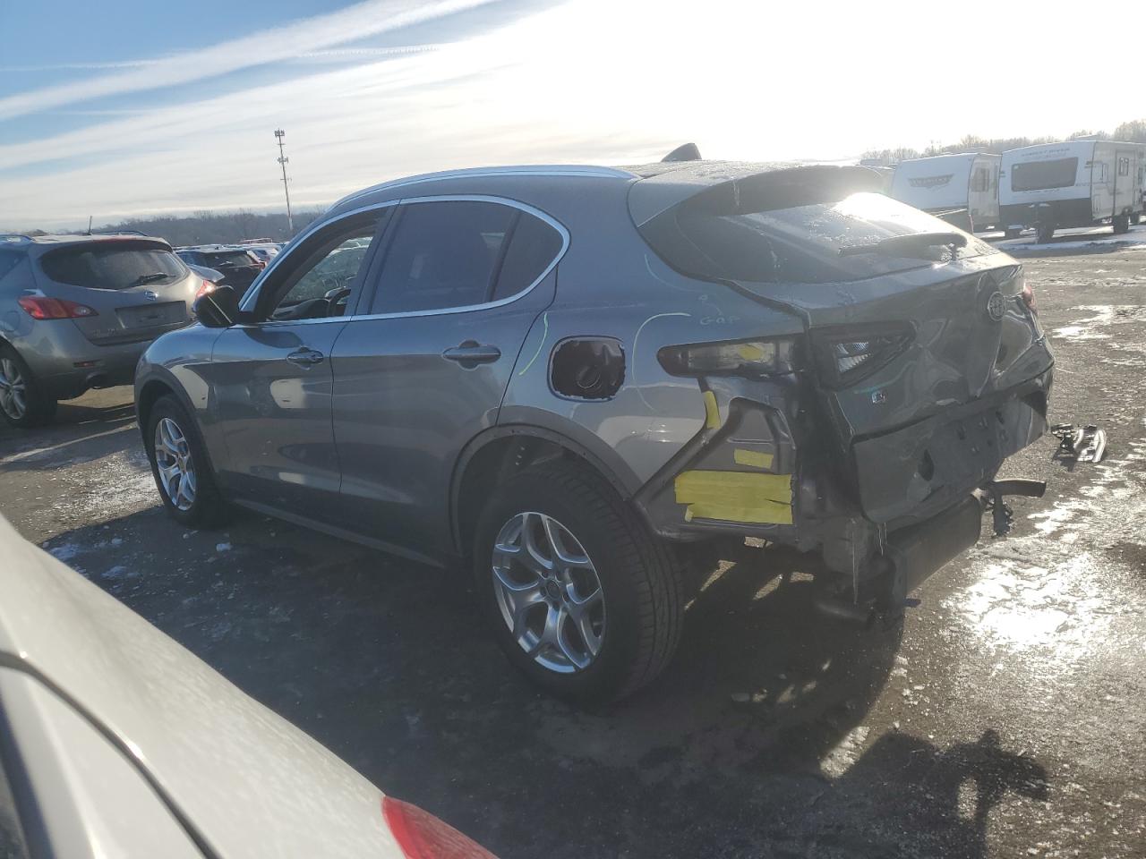 2020 Alfa Romeo Stelvio VIN ZASPAKANXL7C98870 Copart auction photo, rear end / stripped damage thumbnail 2