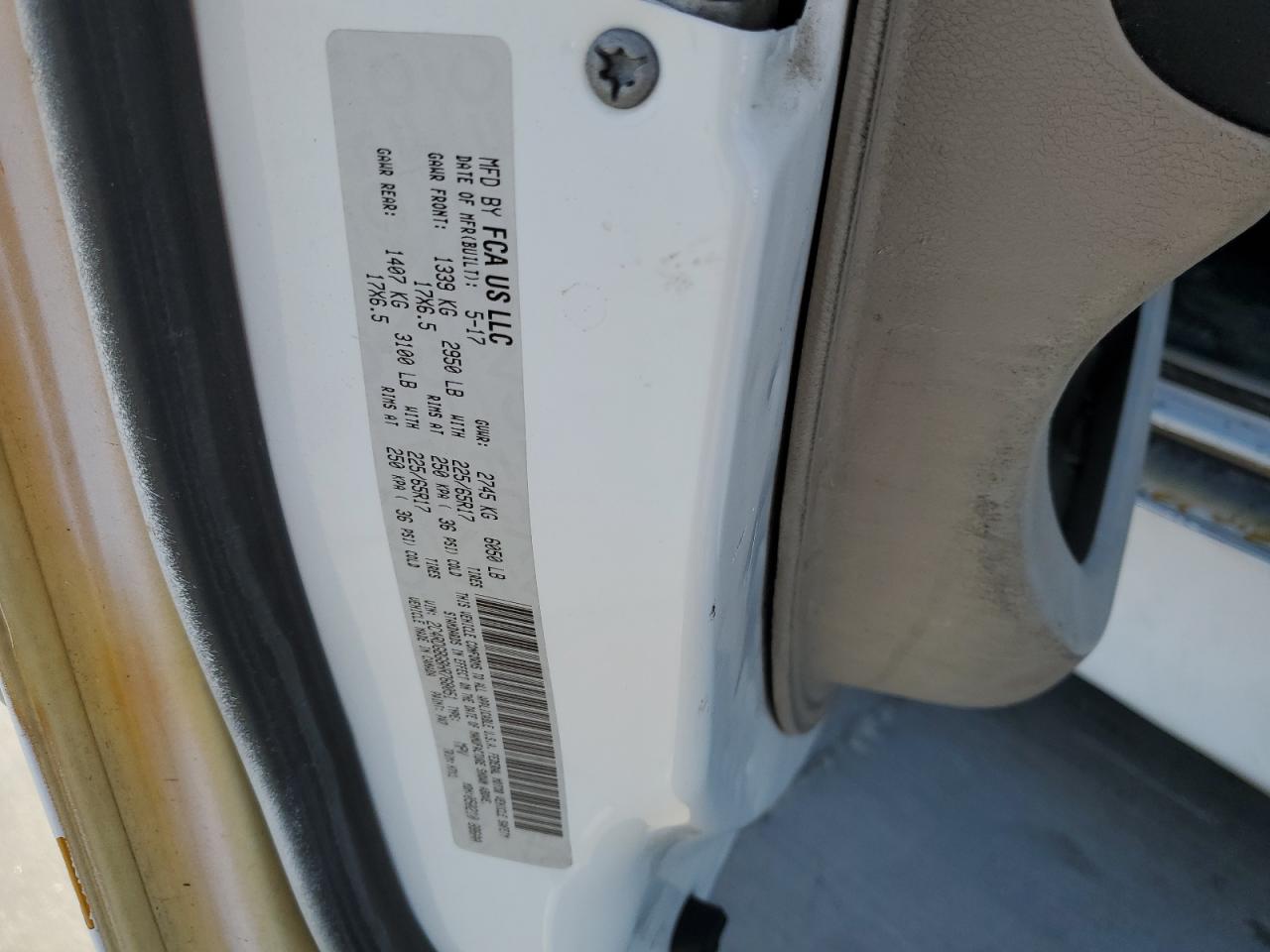 2017 Dodge Caravan VIN 2C4RDGBG8HR768051 Copart auction photo, rear end damage thumbnail 14