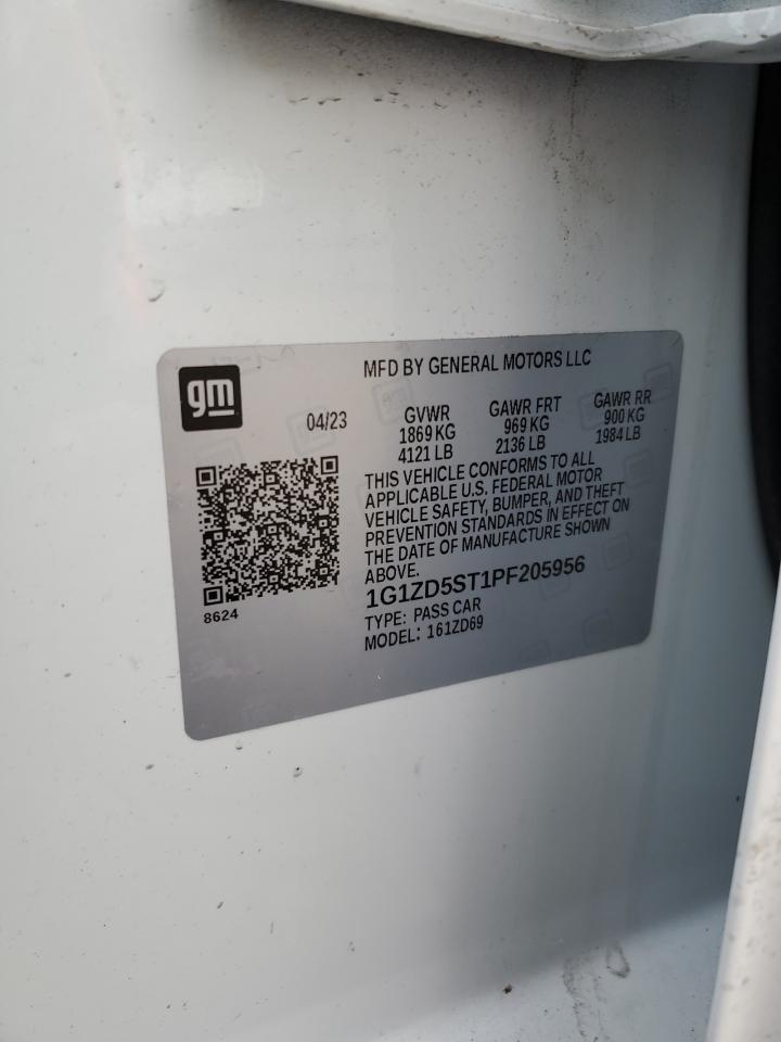 2023 Chevrolet Malibu VIN 1G1ZD5ST1PF205956 Copart auction photo, front end / minor dent/scratches damage thumbnail 14