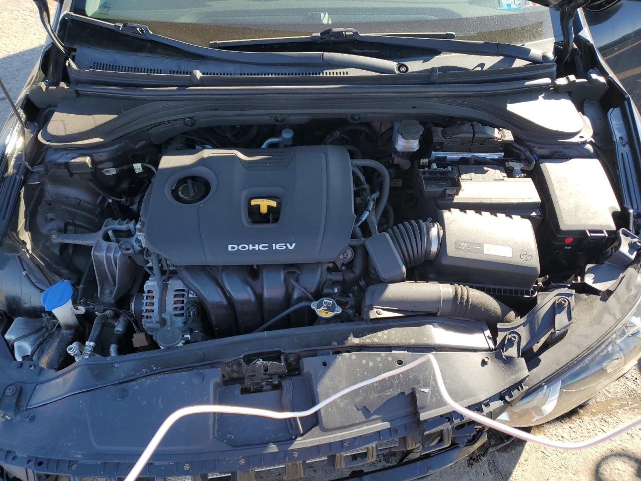 2017 Hyundai Elantra VIN KMHD74LFXHU393414 Copart auction photo, front end damage thumbnail 13