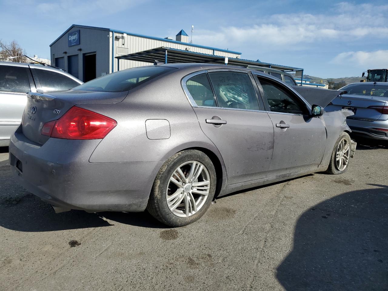 2012 Infiniti G VIN JN1CV6AP1CM628744 Copart auction photo, vandalism / all over damage thumbnail 3