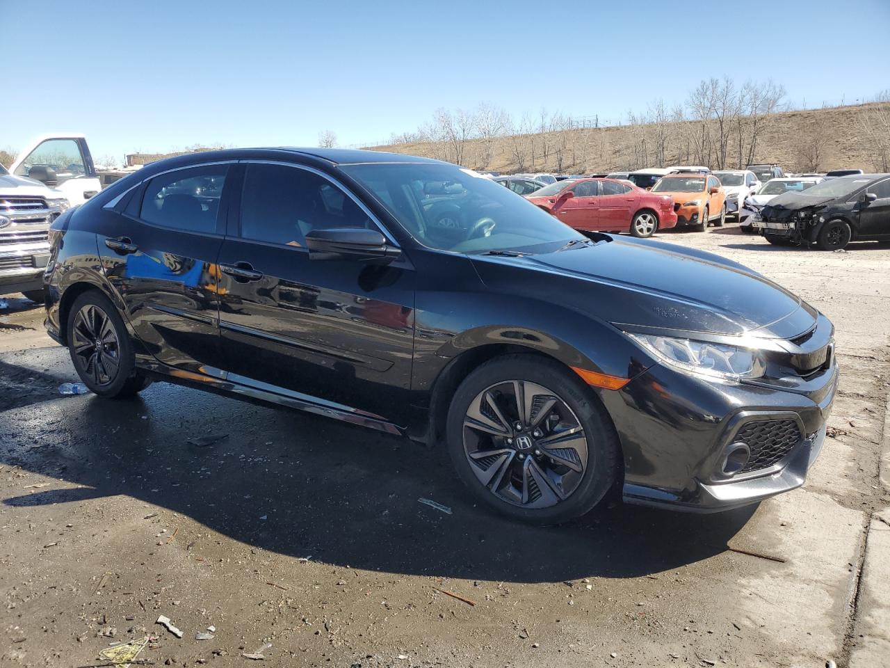 2018 Honda Civic VIN SHHFK7H58JU240315 Copart auction photo, side damage thumbnail 4