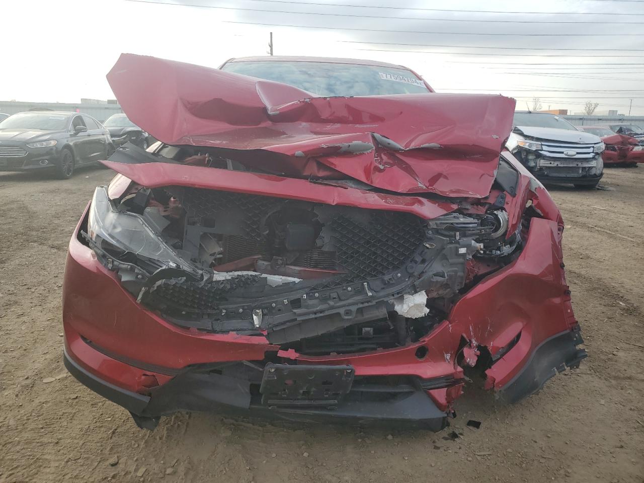 2018 Mazda CX-5 VIN JM3KFBDM5J0411872 Copart auction photo, front end / mechanical damage thumbnail 5
