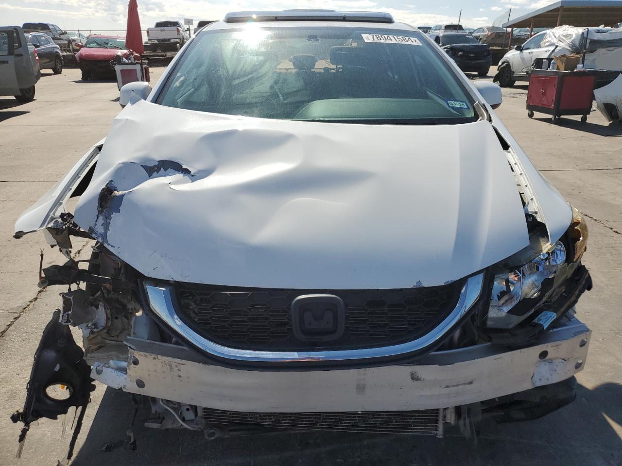 2013 Honda Civic VIN 19XFB2F84DE050121 Copart auction photo, front end / rear end damage thumbnail 5