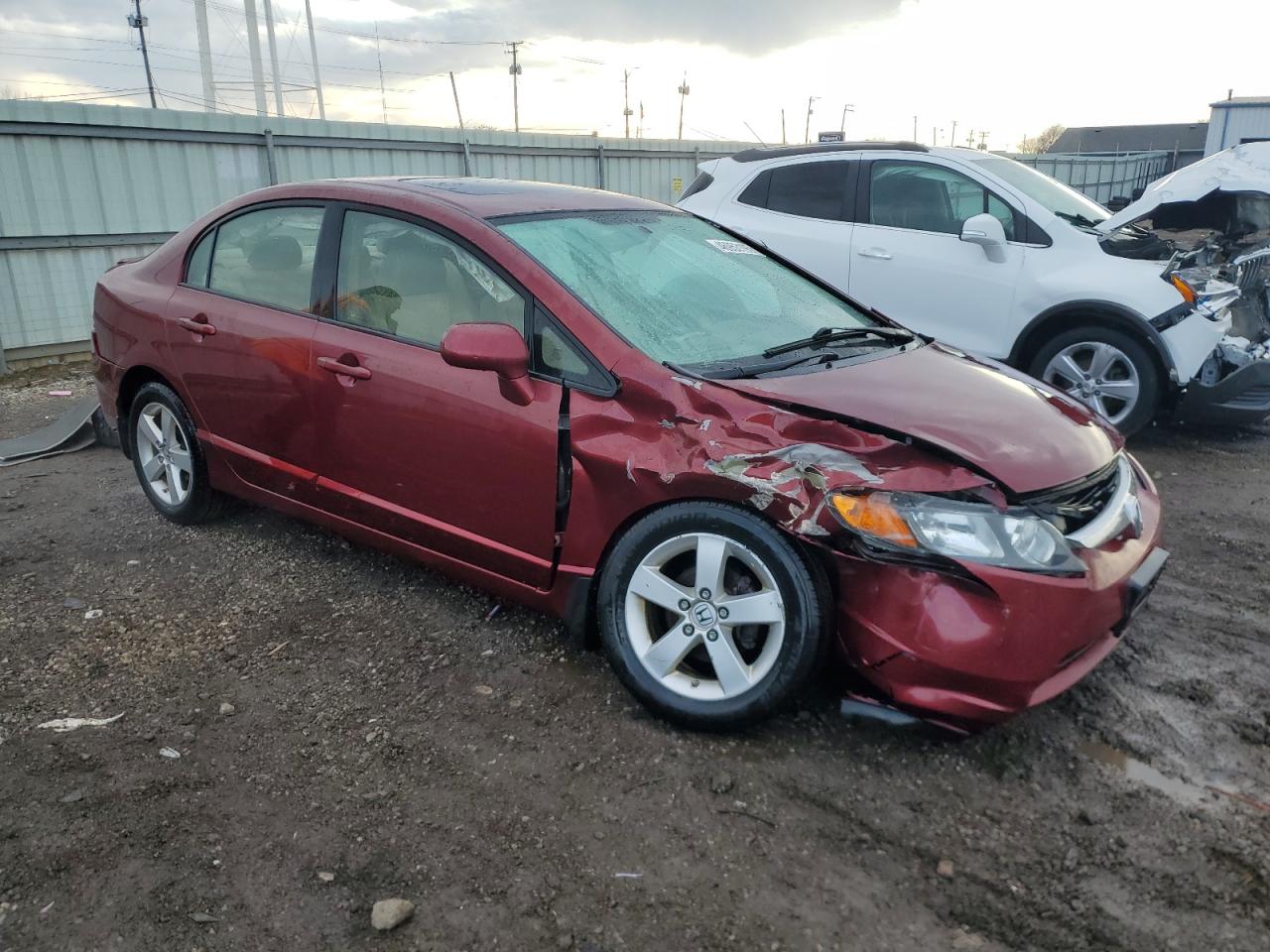 2008 Honda Civic VIN 1HGFA16828L063901 Copart auction photo, all over / front end damage thumbnail 4