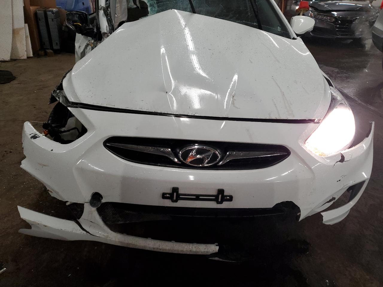 2013 Hyundai Accent VIN KMHCU5AE2DU070280 Copart auction photo, front end / side damage thumbnail 11