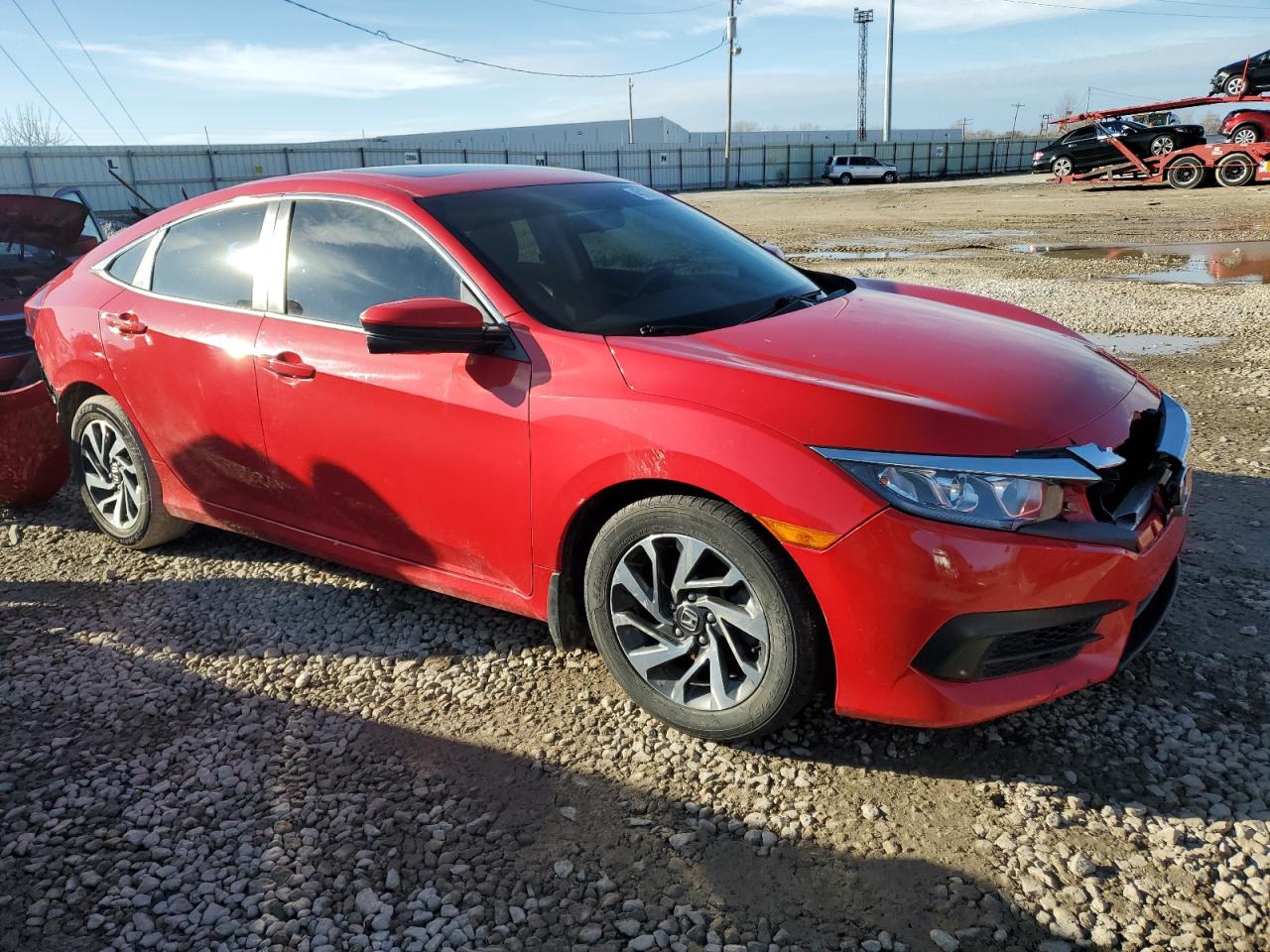 2018 Honda Civic VIN 2HGFC2F77JH510636 Copart auction photo, rear end damage thumbnail 4
