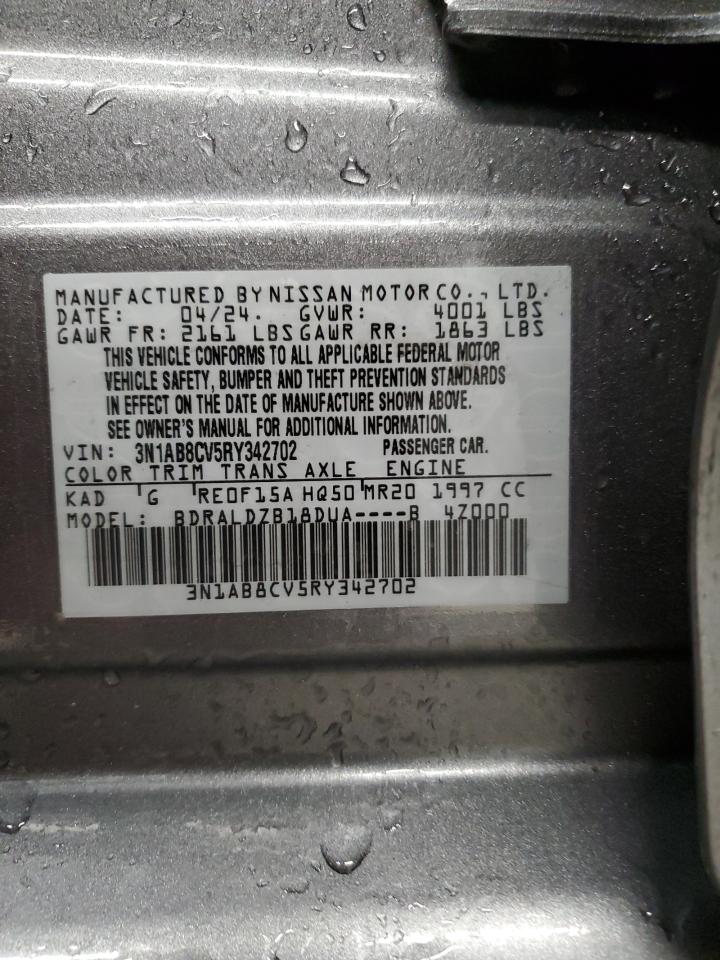 2024 Nissan Sentra VIN 3N1AB8CV5RY342702 Copart auction photo, front end damage thumbnail 12