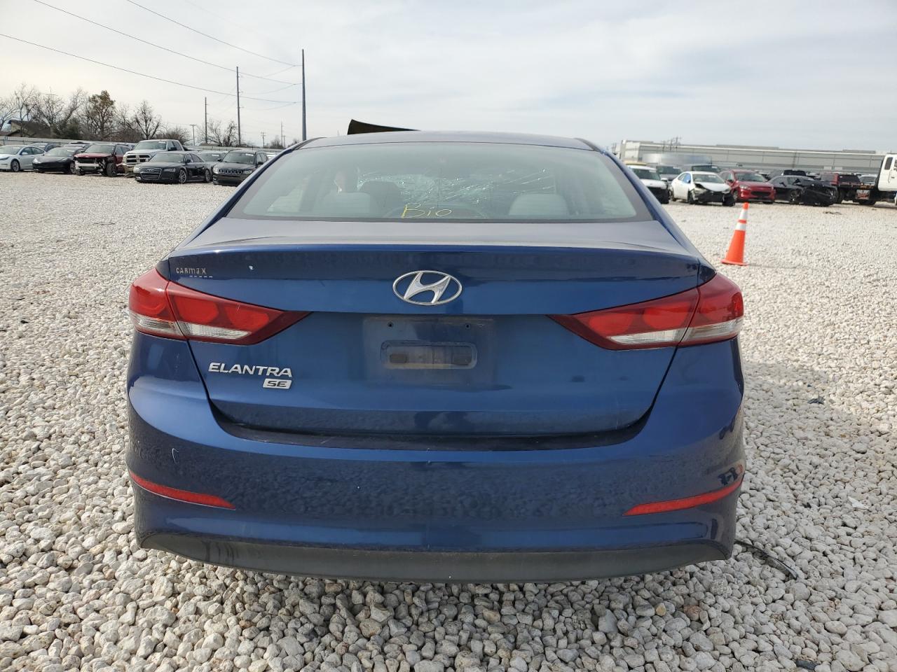 2018 Hyundai Elantra VIN 5NPD74LF7JH282033 Copart auction photo, front end / side damage thumbnail 6