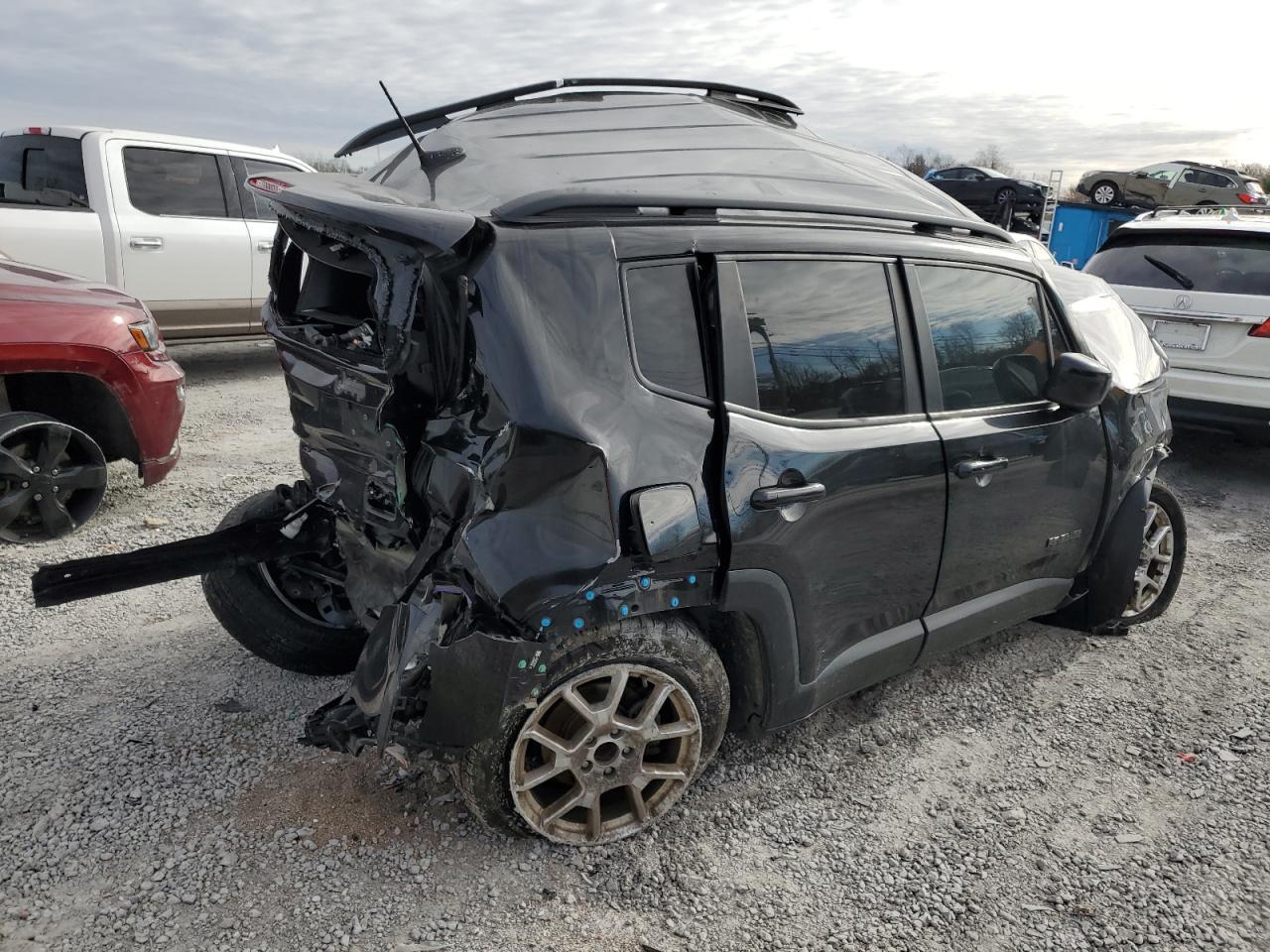 2019 Jeep Renegade VIN ZACNJABB6KPK90617 Copart auction photo, all over damage thumbnail 3