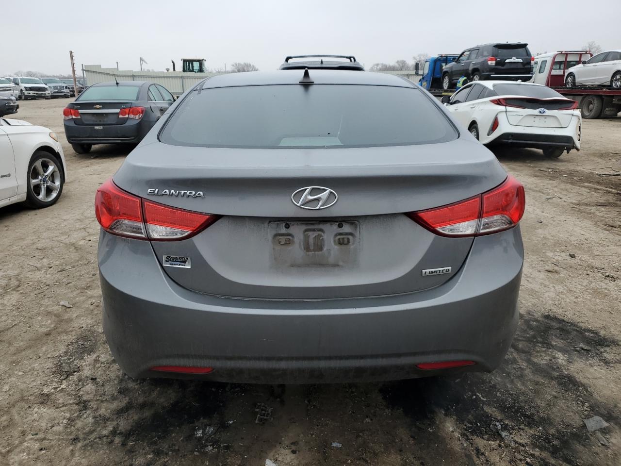 2013 Hyundai Elantra VIN 5NPDH4AE7DH228193 Copart auction photo, front end / vandalism damage thumbnail 6