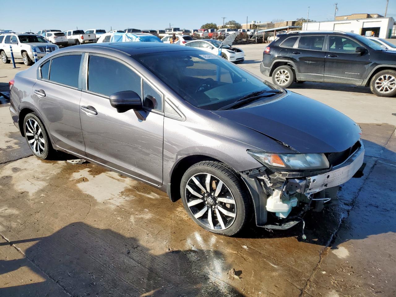 2015 Honda Civic VIN 19XFB2F98FE081254 Copart auction photo, front end damage thumbnail 4
