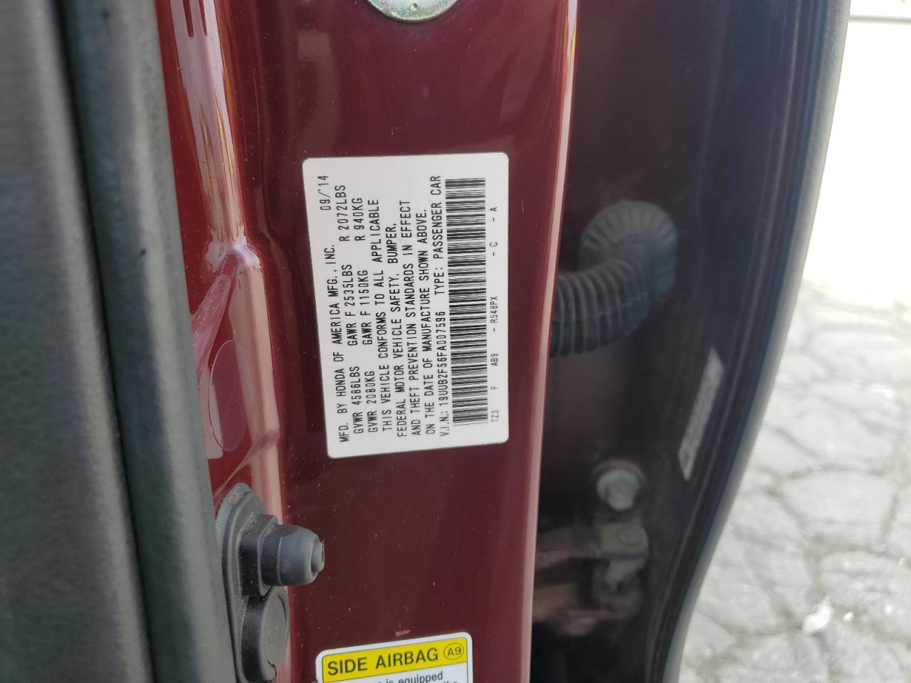 2015 Acura TLX VIN 19UUB2F56FA007596 Copart auction photo, front end damage thumbnail 14