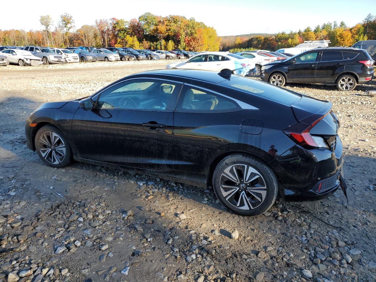 2018 Honda Civic VIN 2HGFC3B37JH355529 Copart auction photo, front end / rear end damage thumbnail 2