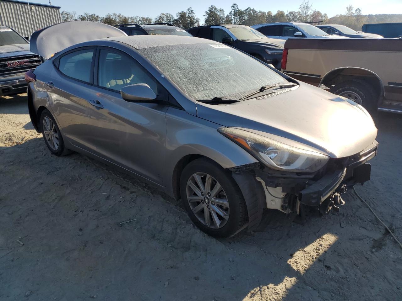2015 Hyundai Elantra VIN 5NPDH4AE1FH631654 Copart auction photo, rear end / front end damage thumbnail 4