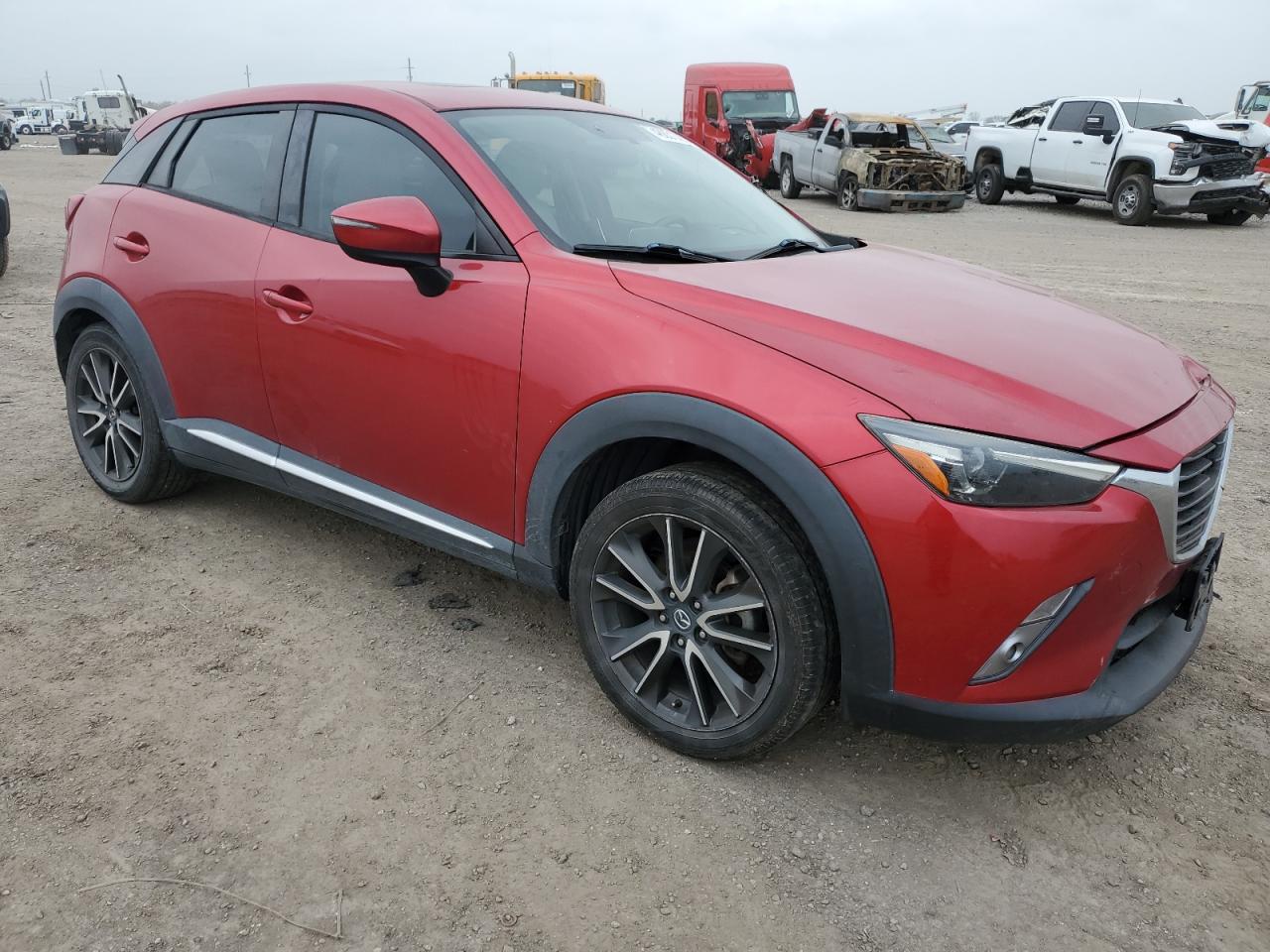 2016 Mazda CX-3 VIN JM1DKBD76G0111838 Copart auction photo, front end / side damage thumbnail 4
