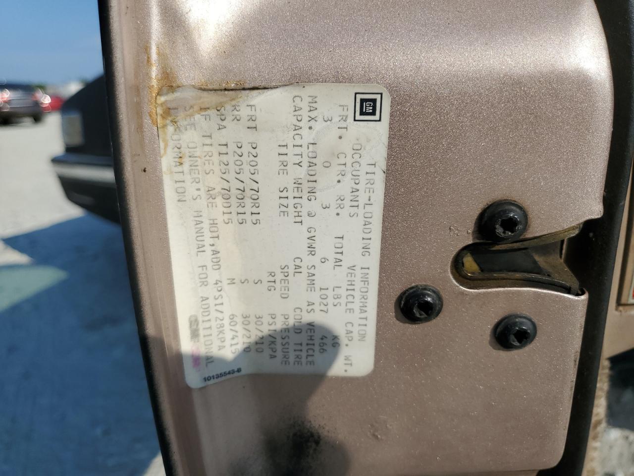 1991 Cadillac De Ville VIN 1G6CD53BXM4216760 Copart auction photo, mechanical / minor dent/scratches damage thumbnail 12