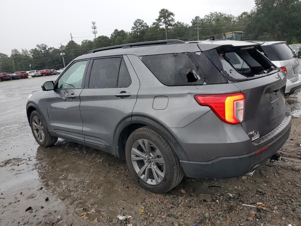 2021 Ford Explorer VIN 1FMSK7DH1MGB50669 Copart auction photo, top/roof damage thumbnail 2