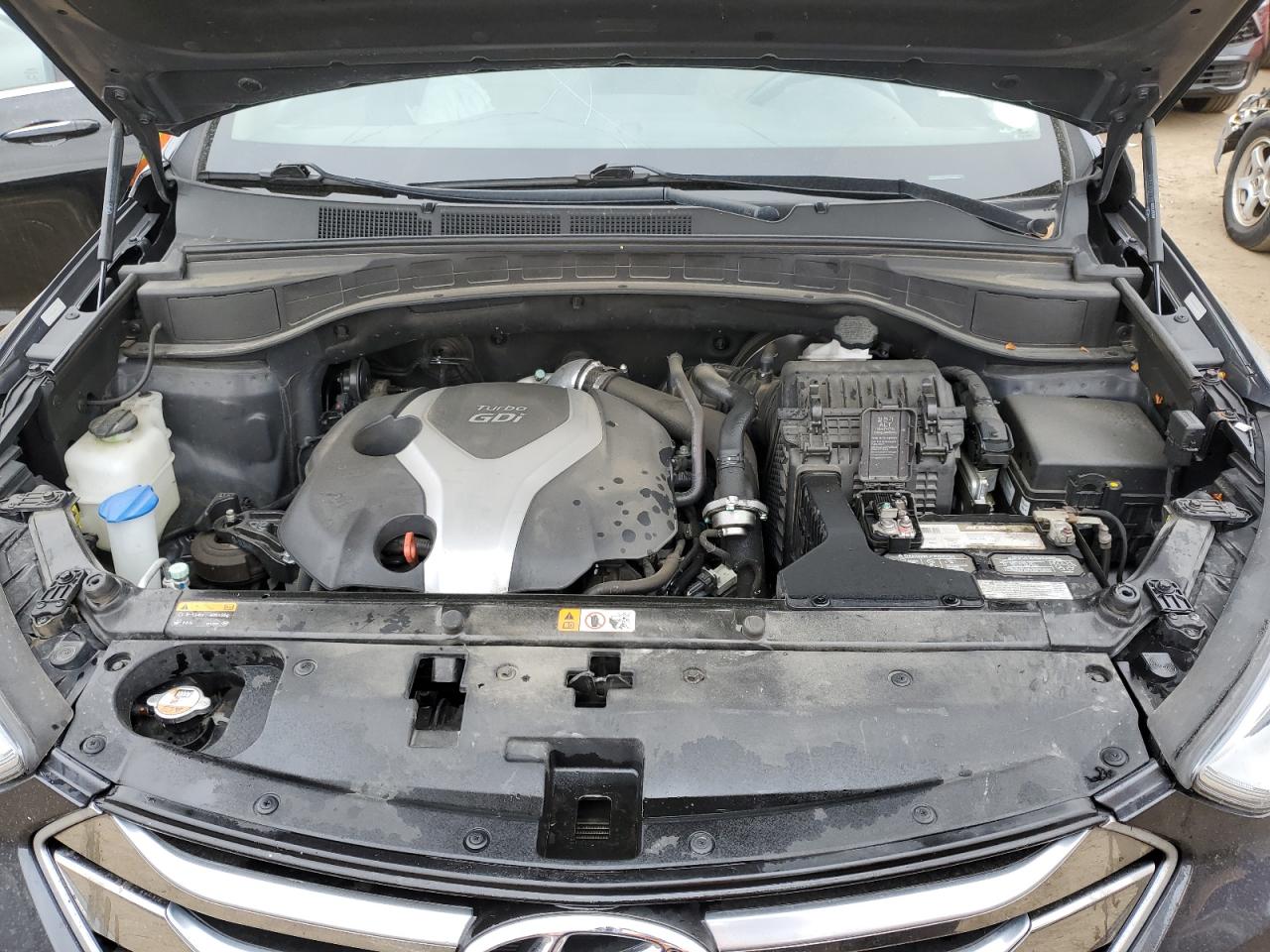 2016 Hyundai Santa Fe VIN 5XYZWDLA4GG317141 Copart auction photo, all over damage thumbnail 12