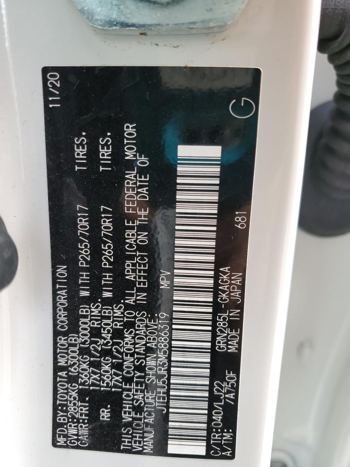 2021 Toyota 4Runner VIN JTEHU5JR3M5886319 Copart auction photo, side / rear end damage thumbnail 13