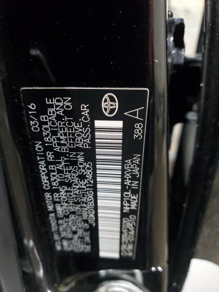 2016 Toyota Prius VIN JTDKDTB3XG1124805 Copart auction photo, front end damage thumbnail 13
