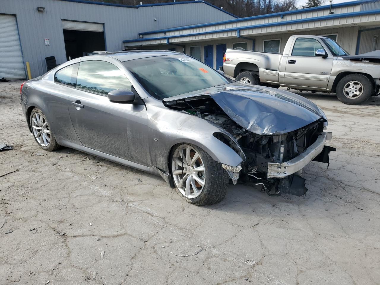 2014 Infiniti Q60 VIN JN1CV6EL2EM130045 Copart auction photo, front end / side damage thumbnail 4