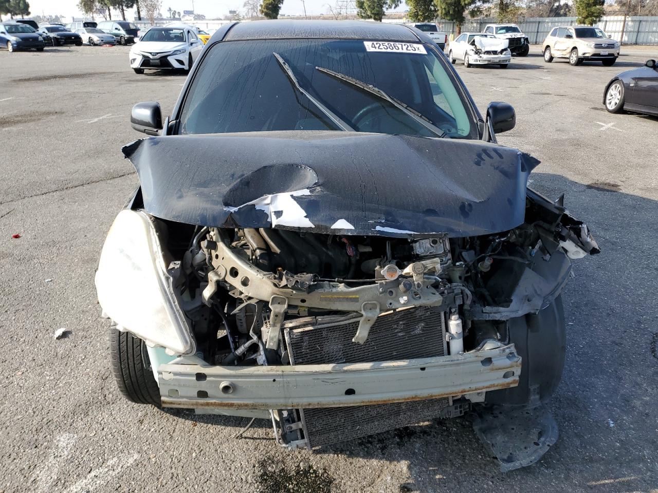 2013 Nissan Versa VIN 3N1CN7AP1DL838102 Copart auction photo, front end / mechanical damage thumbnail 5