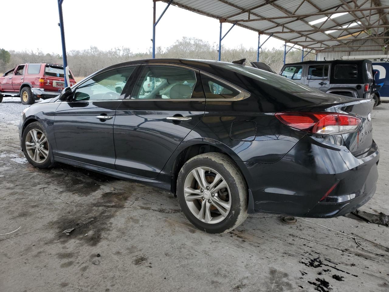 2019 Hyundai Sonata VIN 5NPE34AF8KH803572 Copart auction photo, front end / side damage thumbnail 2