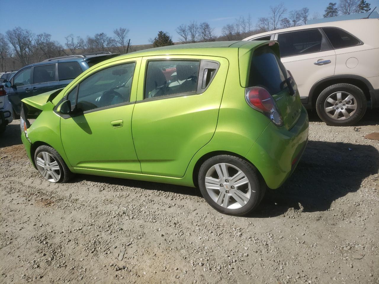 2014 Chevrolet Spark VIN KL8CA6S93EC589505 Copart auction photo, front end / side damage thumbnail 2