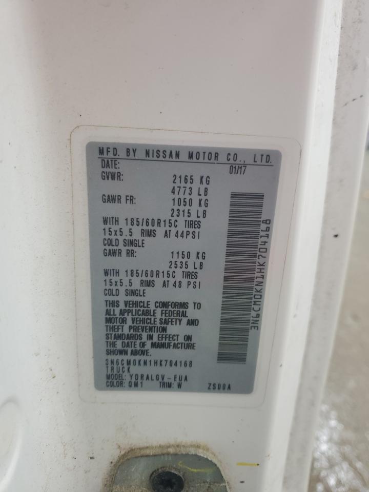 2017 Nissan NV VIN 3N6CM0KN1HK704168 Copart auction photo, rear end damage thumbnail 14