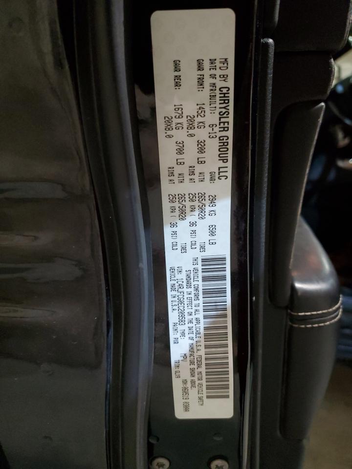 2014 Jeep Grand Cherokee VIN 1C4RJFCG0EC209583 Copart auction photo, front end / minor dent/scratches damage thumbnail 13