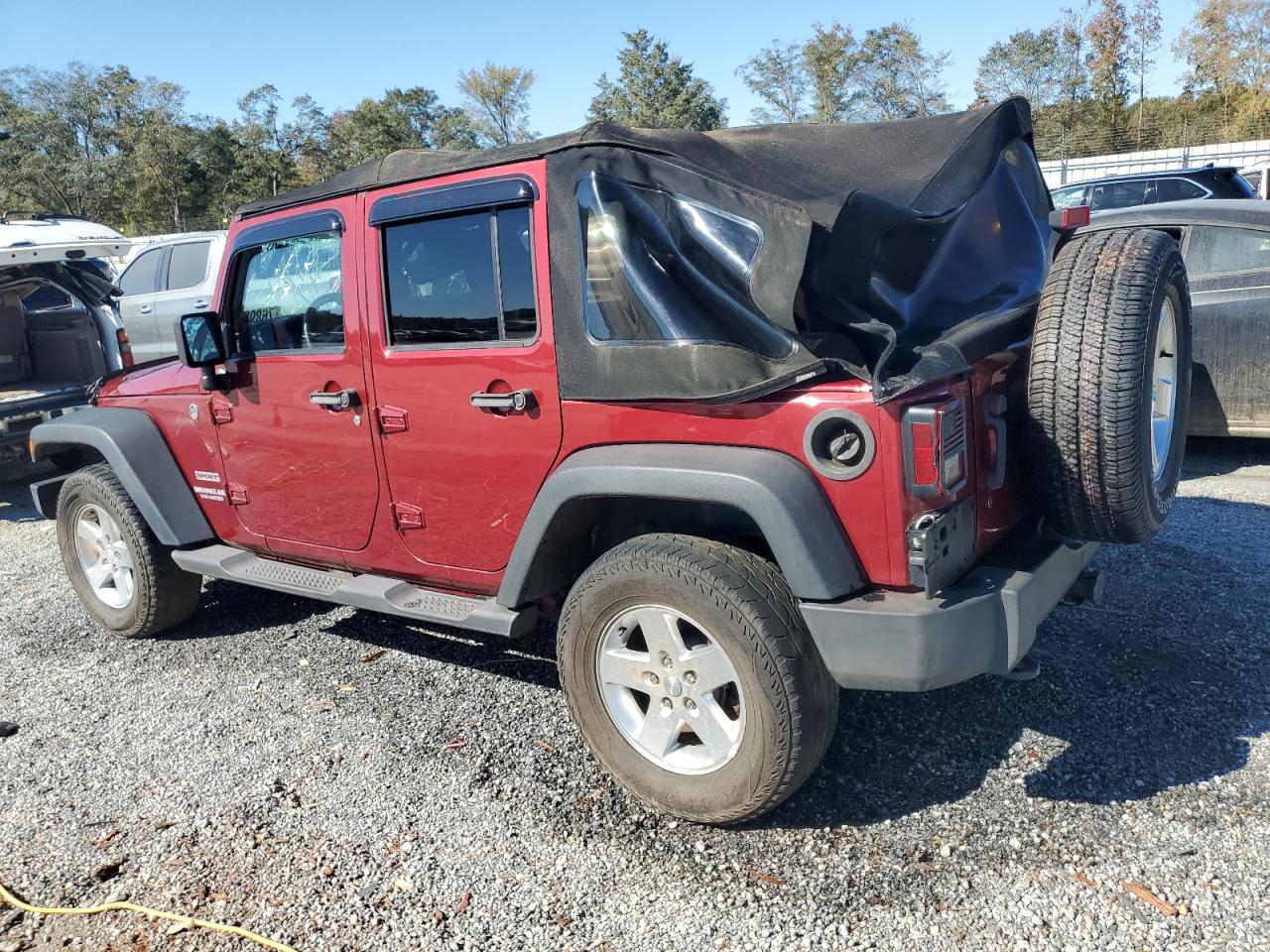 2013 Jeep Wrangler VIN 1C4BJWDG8DL594583 Copart auction photo, top/roof damage thumbnail 2