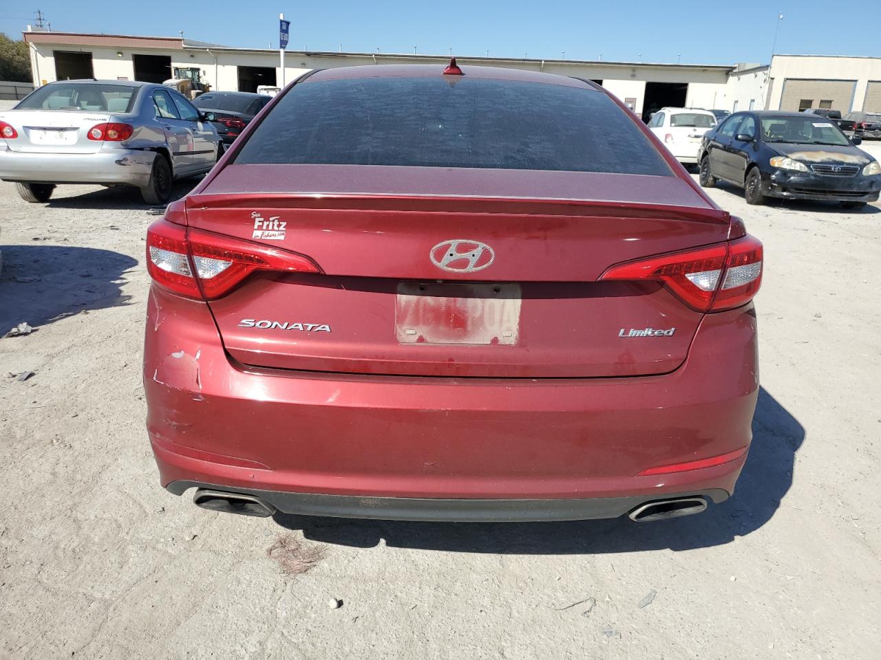 2015 Hyundai Sonata VIN 5NPE34AF6FH024757 Copart auction photo, front end / rear end damage thumbnail 6