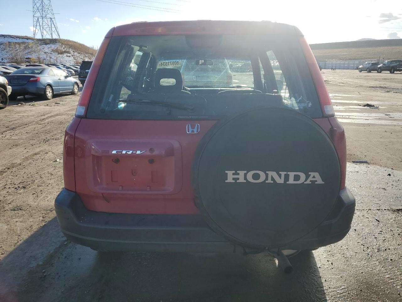 1999 Honda CR-V VIN JHLRD1865XC013381 Copart auction photo, front end / hail damage thumbnail 6