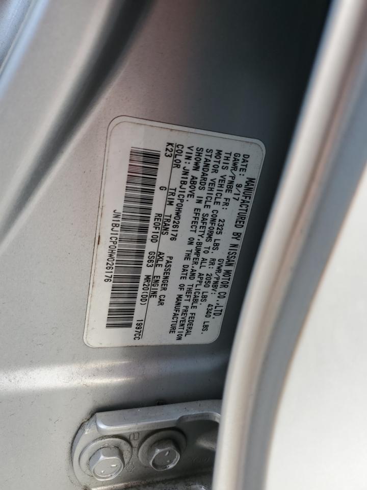 2017 Nissan Rogue VIN JN1BJ1CP0HW026176 Copart auction photo, front end damage thumbnail 14