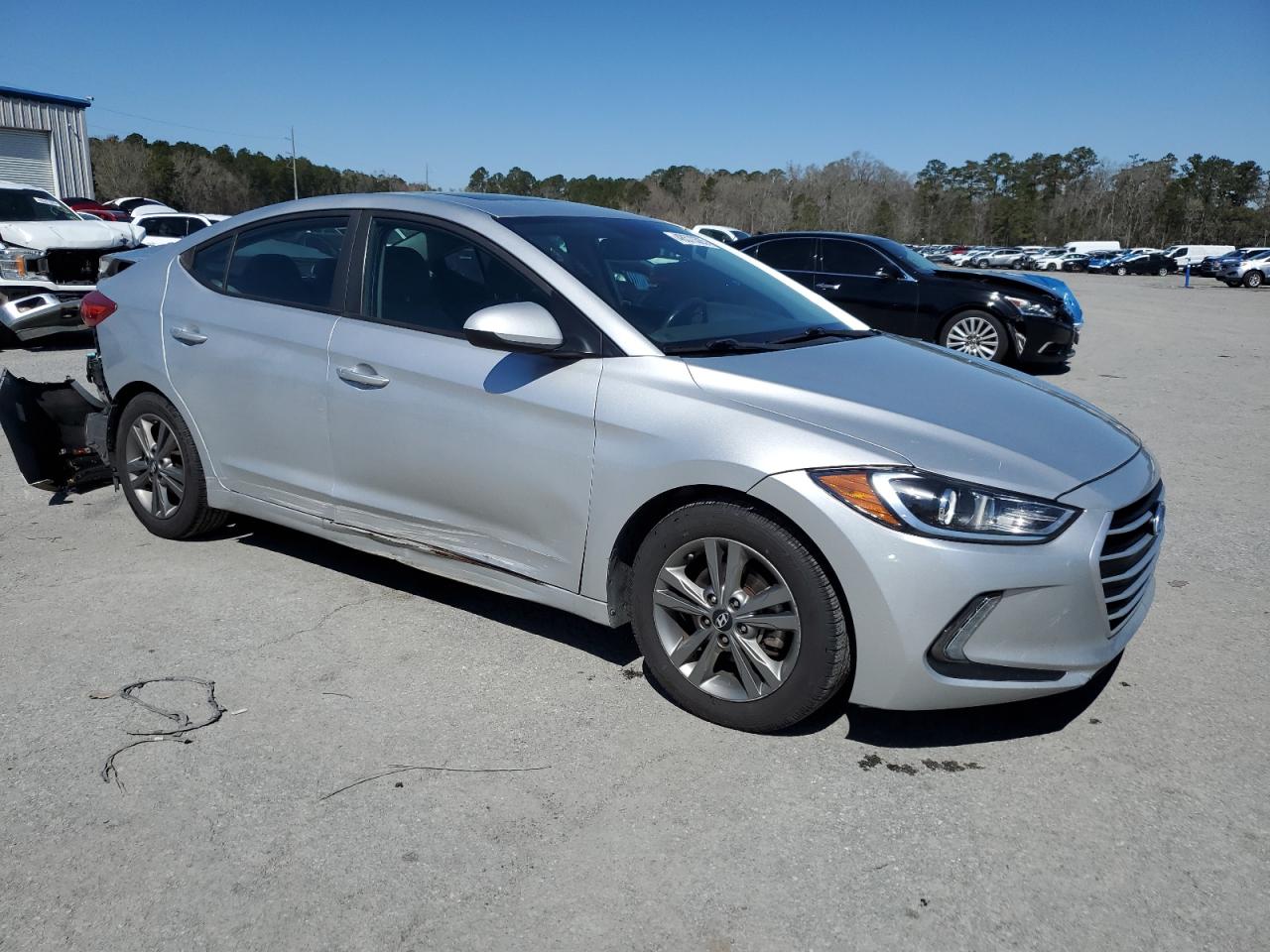 2018 Hyundai Elantra VIN 5NPD84LF9JH386262 Copart auction photo, rear end / side damage thumbnail 4