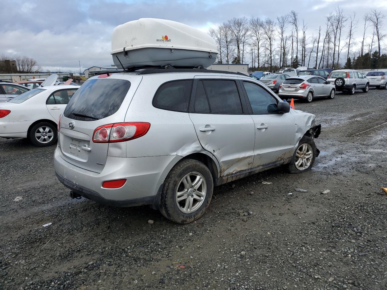 2012 Hyundai Santa Fe VIN 5XYZGDAB8CG106690 Copart auction photo, front end / side damage thumbnail 3