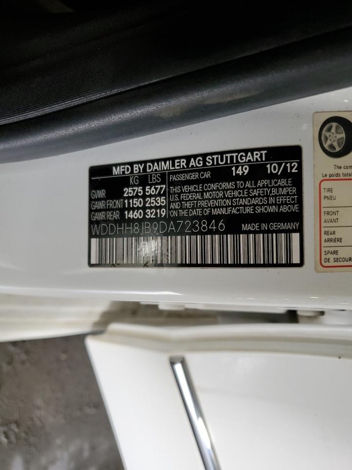 2013 Mercedes-Benz E-klasse VIN WDDHH8JB9DA723846 Copart auction photo, front end damage thumbnail 14