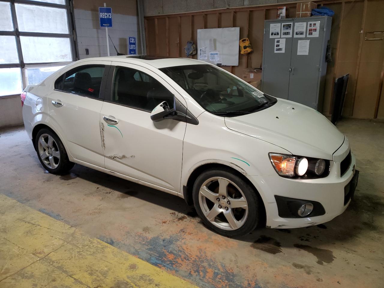 2012 Chevrolet Sonic VIN 1G1JE5SH9C4143735 Copart auction photo, front end / side damage thumbnail 4