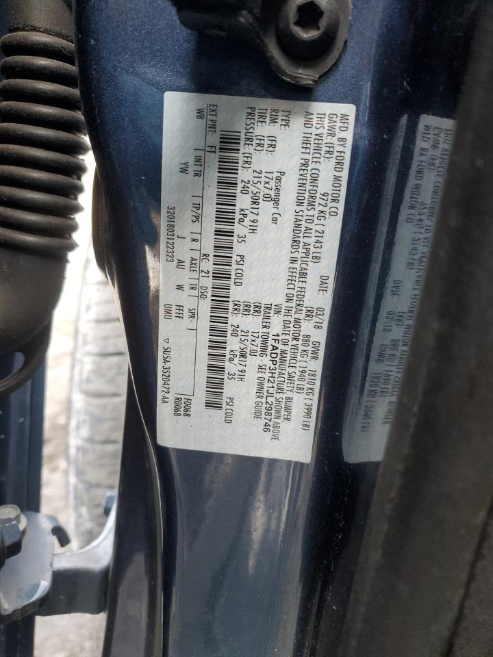2018 Ford Focus VIN 1FADP3H21JL298746 Copart auction photo, front end / all over damage thumbnail 12