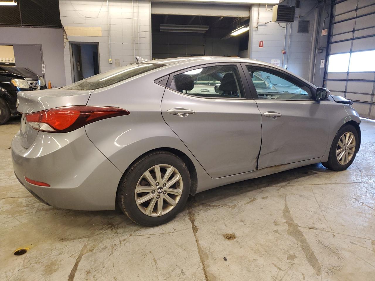 2014 Hyundai Elantra VIN KMHDH4AE2EU182985 Copart auction photo, front end / side damage thumbnail 3