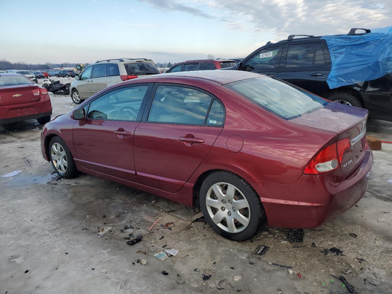 2009 Honda Civic VIN 2HGFA16549H517523 Copart auction photo, rear end / side damage thumbnail 2